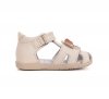 Sandałki skórzane D.D.STEP G075-61516BM CREAM na rzepy